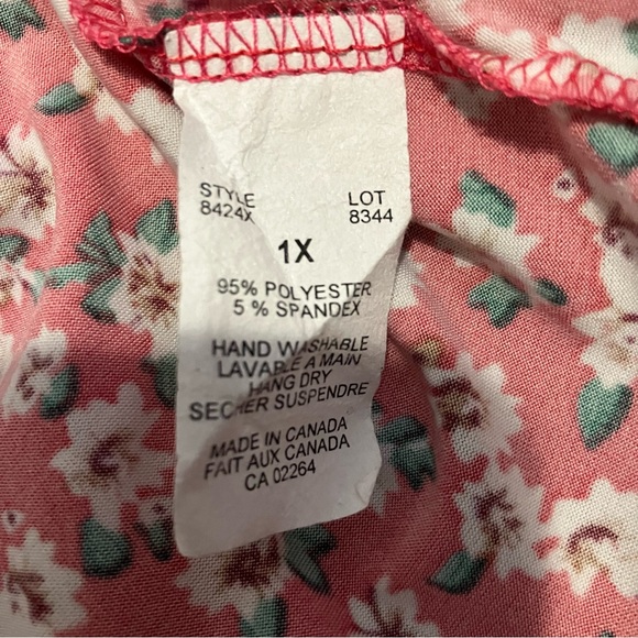 Pink floral short sleeve top - Picture 4 of 6